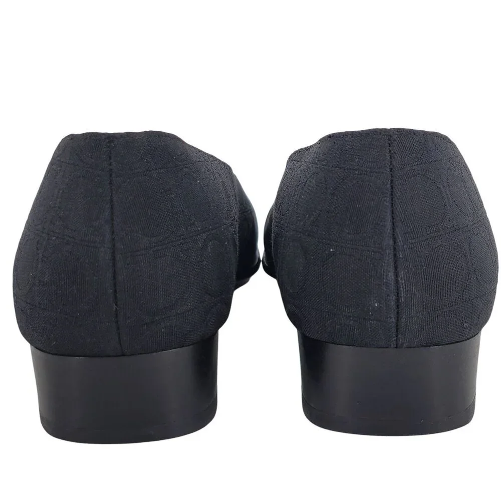 Salvatore Ferragamo Italy Womens 8AA Black Signature Gancini Dress Shoe Pumps - Picture 3 of 11